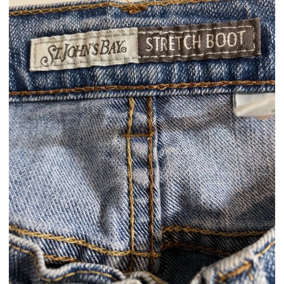 St Johns Bay Womens Stretch Bootcut Blue Denim Jeans Size 10 - Picture 7 of 8
